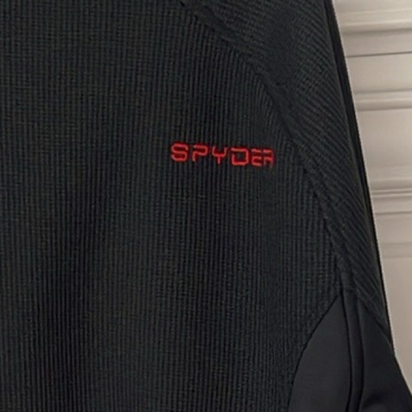 Spyder men’s Sweater 1/4 Zip Pullover Fleece Lined black size large - Picture 9 of 14